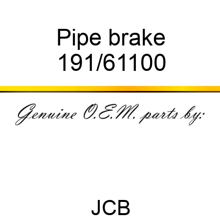 Pipe, brake 191/61100