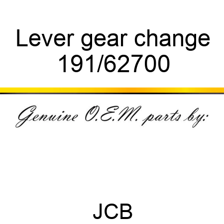 Lever, gear change 191/62700