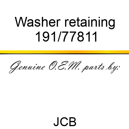 Washer, retaining 191/77811