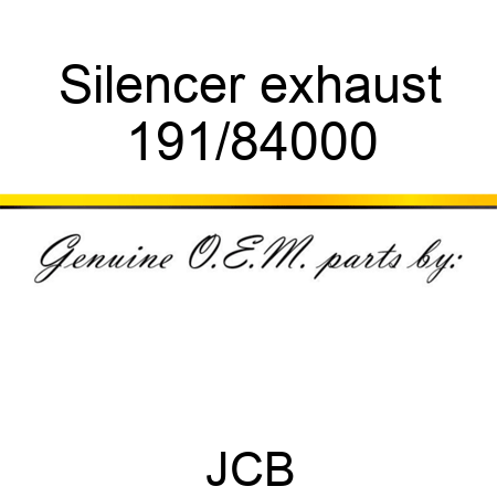 Silencer, exhaust 191/84000