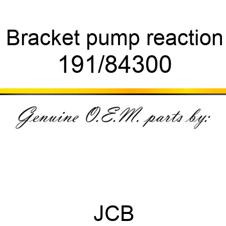 Bracket, pump reaction 191/84300