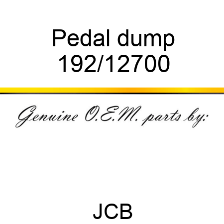 Pedal, dump 192/12700