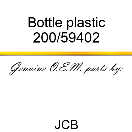 Bottle, plastic 200/59402