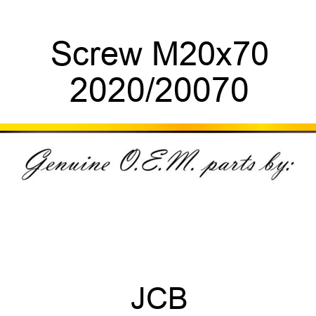 Screw, M20x70 2020/20070
