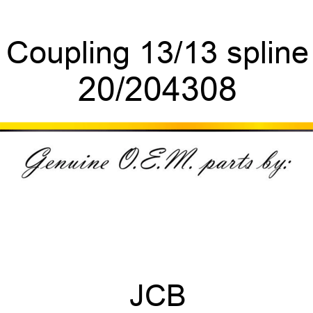 Coupling, 13/13 spline 20/204308