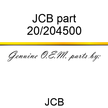 JCB part 20/204500