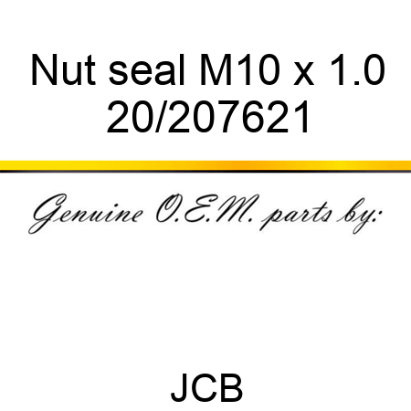 Nut, seal, M10 x 1.0 20/207621