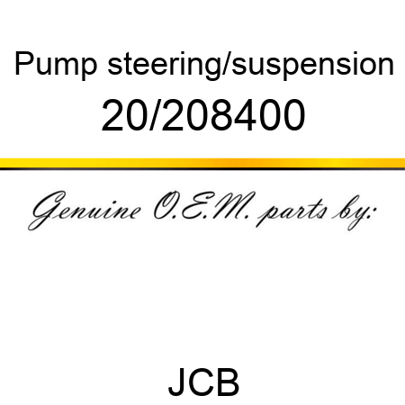 Pump, steering/suspension 20/208400