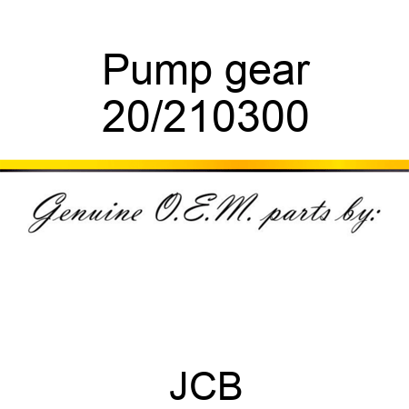 Pump, gear 20/210300
