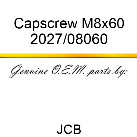 Capscrew, M8x60 2027/08060