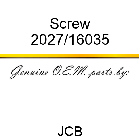 Screw 2027/16035