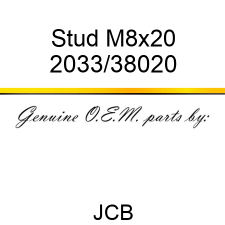 Stud, M8x20 2033/38020