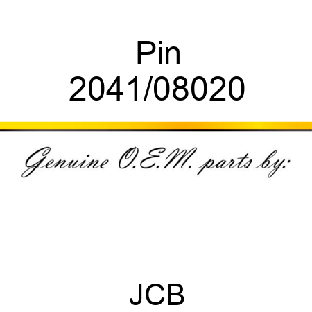 Pin 2041/08020