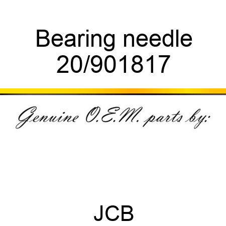 Bearing, needle 20/901817