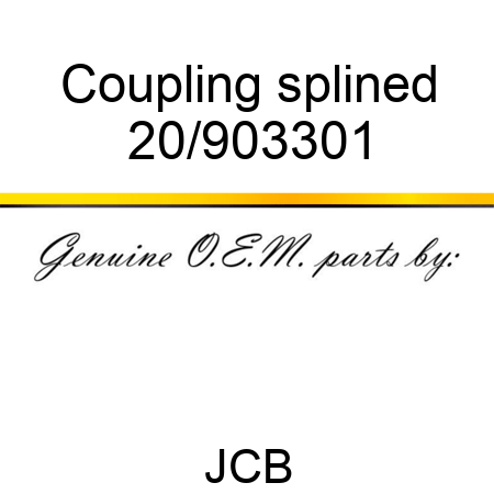 Coupling, splined 20/903301