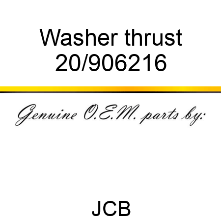 Washer, thrust 20/906216