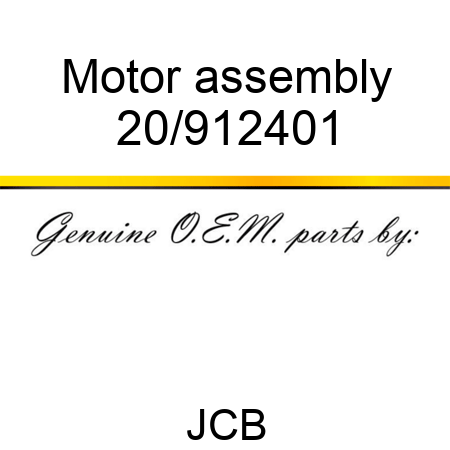 Motor, assembly 20/912401