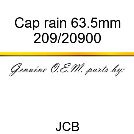 Cap, rain 63.5mm 209/20900