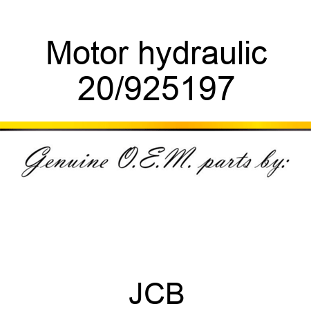 Motor, hydraulic 20/925197