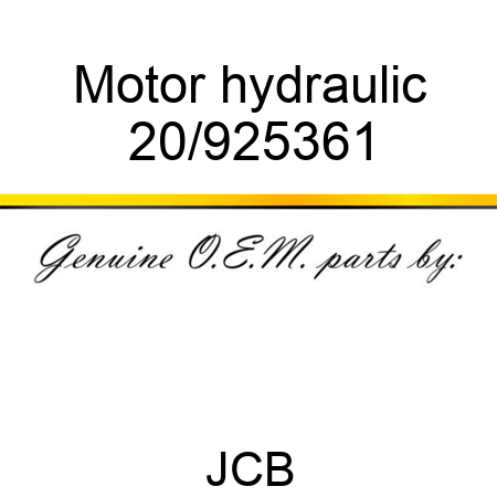 Motor, hydraulic 20/925361