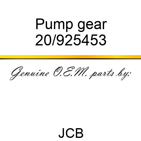 Pump, gear 20/925453