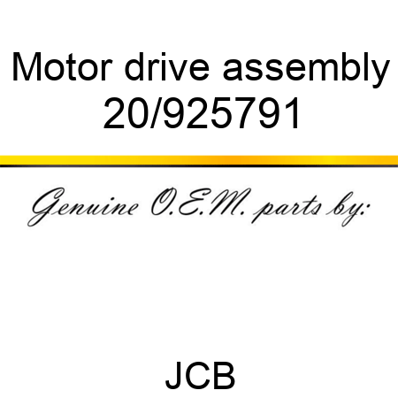 Motor, drive assembly 20/925791