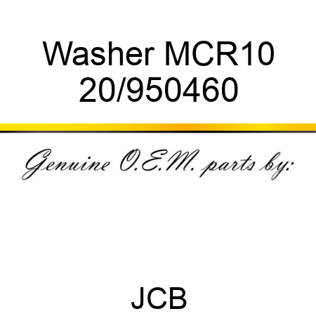 Washer, MCR10 20/950460