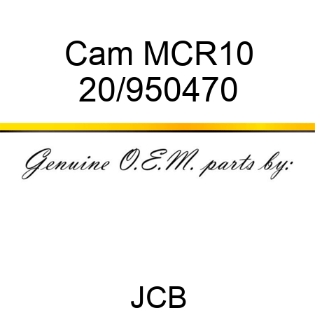Cam, MCR10 20/950470