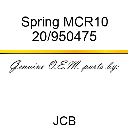 Spring, MCR10 20/950475