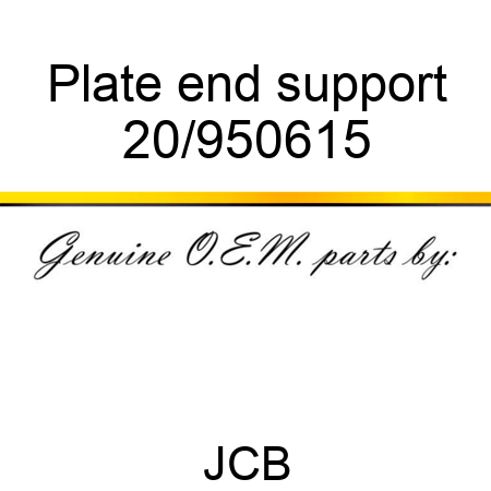 Plate, end support 20/950615