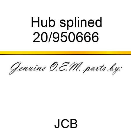 Hub, splined 20/950666