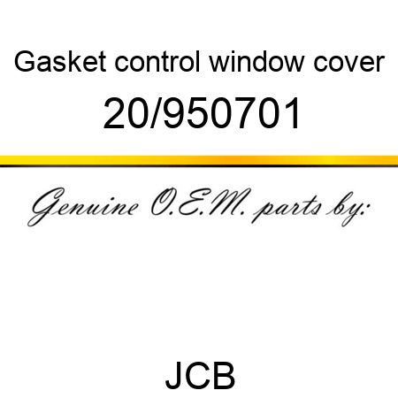 Gasket, control window cover 20/950701