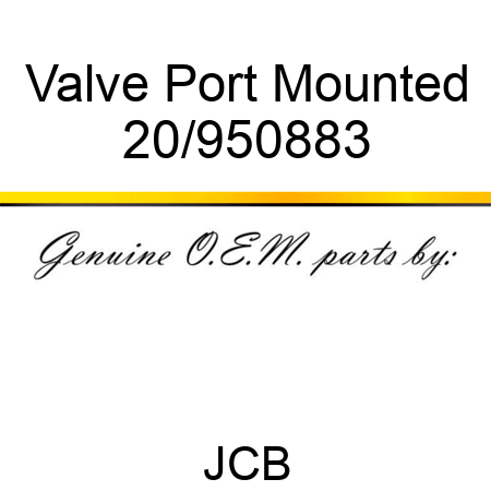 Valve, Port Mounted 20/950883