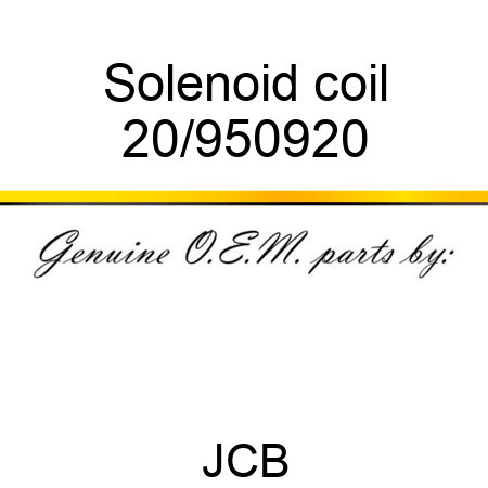 Solenoid, coil 20/950920