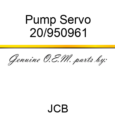 Pump, Servo 20/950961