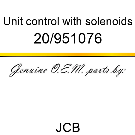 Unit, control, with solenoids 20/951076