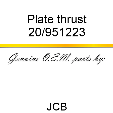 Plate, thrust 20/951223