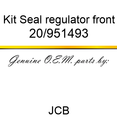 Kit, Seal, regulator front 20/951493