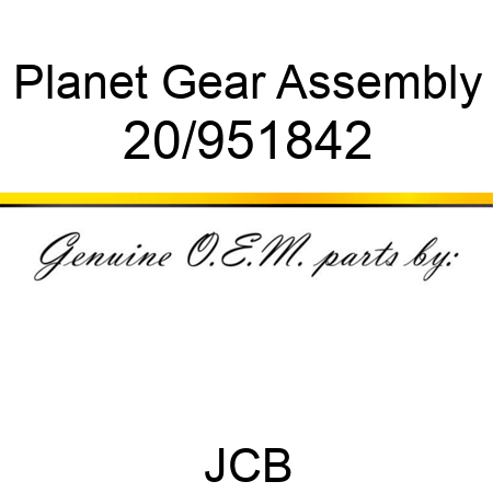 Planet Gear Assembly 20/951842