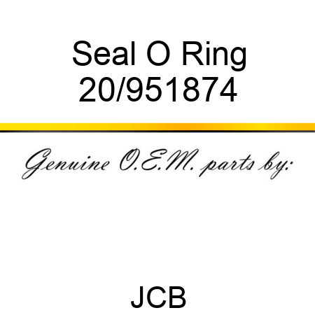 Seal, O, Ring 20/951874
