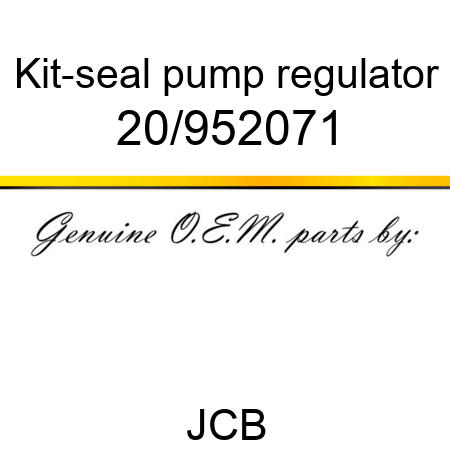 Kit-seal, pump regulator 20/952071