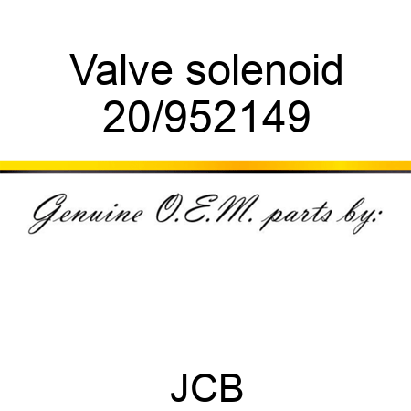 Valve, solenoid 20/952149