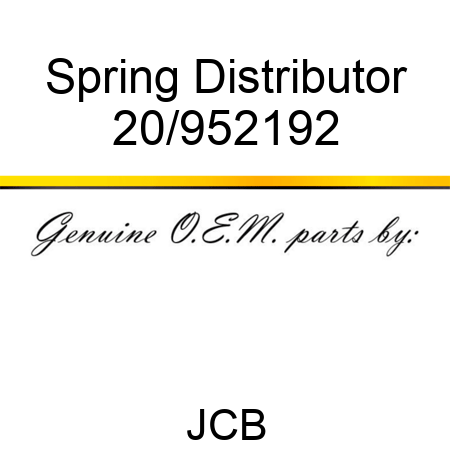 Spring, Distributor 20/952192