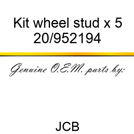 Kit, wheel stud x 5 20/952194