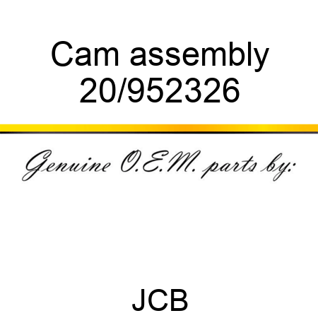 Cam, assembly 20/952326