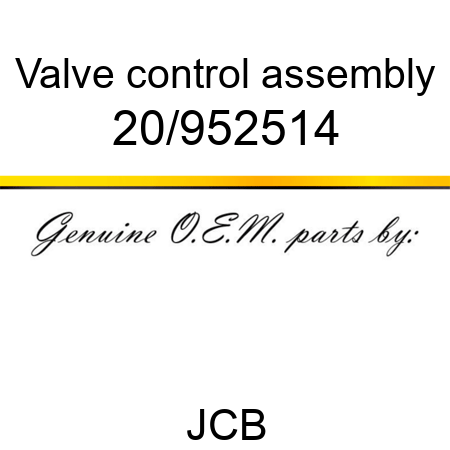 Valve, control, assembly 20/952514