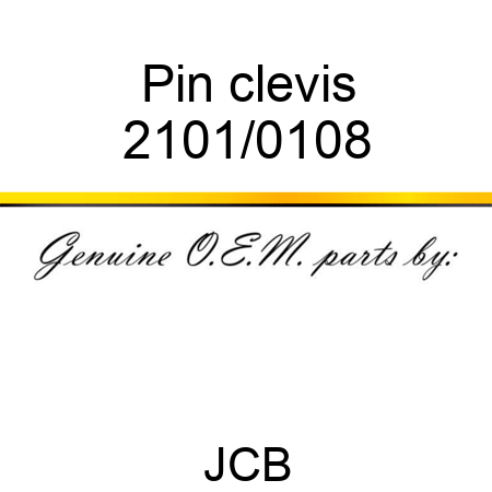 Pin, clevis 2101/0108
