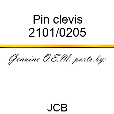 Pin, clevis 2101/0205