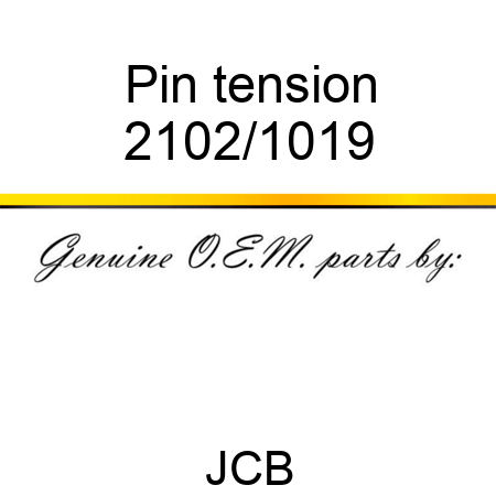 Pin, tension 2102/1019