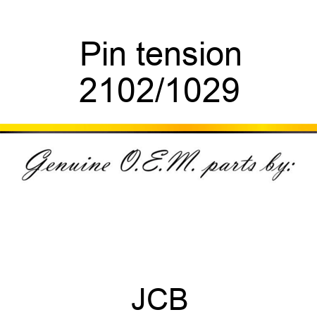 Pin, tension 2102/1029
